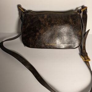 Steve Madden Brown Belt with Gold Accents